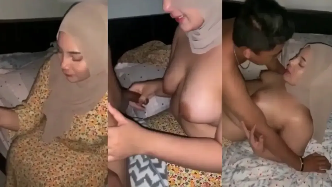 Threesome Bunda Hijab Montok Ngewe Sama Laki Orang